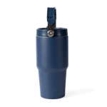 Garrafa térmica anti-fugas em aço inoxidável reciclado 600 ml cor azul-marinho primeira vista