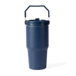 Garrafa térmica anti-fugas em aço inoxidável reciclado 600 ml cor azul-marinho segunda vista
