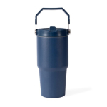 Garrafa térmica anti-fugas em aço inoxidável reciclado 600 ml cor azul-marinho