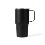 Copo térmico de aço inoxidável anti-derrame com asa 600 ml cor preto primeira vista