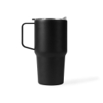 Copo térmico de aço inoxidável anti-derrame com asa 600 ml cor preto segunda vista