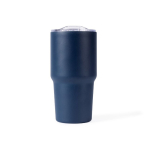 Copo térmico de aço inoxidável anti-derrame com asa 600 ml cor azul-marinho quarta vista