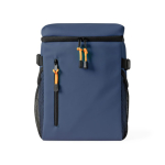Mochila térmica com compartimentos e pele sintética para personalizar cor azul-marinho