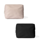 Necessaire resistente de nylon e poliéster de um só compartimento cor preto segunda vista