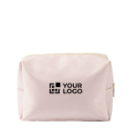 Necessaire resistente de nylon e poliéster de um só compartimento cor bege vista principal