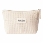 Necessaire de algodão com etiqueta a condizer para marcação 310 g/m² cor branco terceira vista