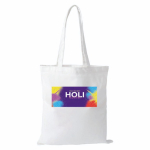 Saco de poliéster com asas compridas e resistência de 10 kg 300 g/m² cor branco quarta vista