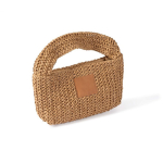 Saco pequeno de papel e poliéster com etiqueta para marcação cor castanho primeira vista