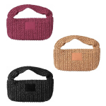 Saco pequeno de papel e poliéster com etiqueta para marcação cor castanho quarta vista