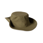 Chapéu de aventura ajustável estilo safari em nylon e poliéster cor verde quarta vista