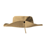 Chapéu de aventura ajustável estilo safari em nylon e poliéster cor camel terceira vista