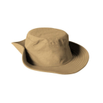 Chapéu de aventura ajustável estilo safari em nylon e poliéster cor camel quarta vista