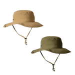 Chapéu de aventura ajustável estilo safari em nylon e poliéster cor camel vista detalhe 3