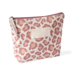 Necessaire em algodão reciclado com design animal print 200 g/m² cor cor-de-rosa primeira vista