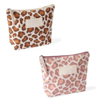 Necessaire em algodão reciclado com design animal print 200 g/m² cor cor-de-rosa segunda vista