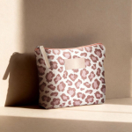 Necessaire em algodão reciclado com design animal print 200 g/m² cor cor-de-rosa terceira vista