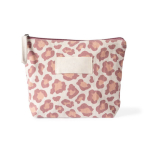 Necessaire em algodão reciclado com design animal print 200 g/m² cor cor-de-rosa