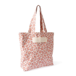 Saco de algodão reciclado com padrão animal print 200 g/m² cor cor-de-rosa primeira vista