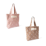 Saco de algodão reciclado com padrão animal print 200 g/m² cor cor-de-rosa terceira vista