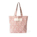 Saco de algodão reciclado com padrão animal print 200 g/m² cor cor-de-rosa