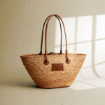 Cesta tipo capcho médio com asas longas para personalizar cor castanho sexta vista