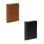 Caderno de cartão com capa protetora com elástico e folhas em branco A5 cor preto quinta vista