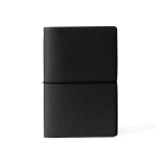 Caderno de cartão com capa protetora com elástico e folhas em branco A5 cor preto