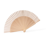 Leque de madeira e poliéster para eventos ao ar livre cor madeira clara primeira vista