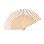 Leque de madeira e poliéster para eventos ao ar livre cor madeira clara segunda vista