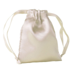 Set de 2 elásticos de cabelo com bolsa em poliéster brilhante cor natural segunda vista