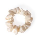 Set de 2 elásticos de cabelo com bolsa em poliéster brilhante cor natural