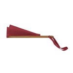Leque dobrável de bambu e poliéster para eventos 23 cm cor vermelho segunda vista