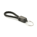 Cabo porta-chaves de carregamento rápido com entrada tipo C, USB-C cor preto primeira vista