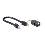 Cabo porta-chaves de carregamento rápido com entrada tipo C, USB-C cor preto quarta vista