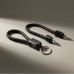 Cabo porta-chaves de carregamento rápido com entrada tipo C, USB-C cor preto sexta vista