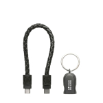 Cabo porta-chaves de carregamento rápido com entrada tipo C, USB-C cor preto vista principal