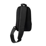 Bolsa a tiracolo em poliéster com um compartimento e bolso frontal cor preto primeira vista