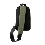 Bolsa a tiracolo em poliéster com um compartimento e bolso frontal cor verde primeira vista