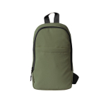 Bolsa a tiracolo em poliéster com um compartimento e bolso frontal cor verde