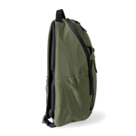 Mochila de poliéster com vários compartimentos e costas almofadadas cor verde segunda vista