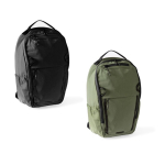 Mochila de poliéster com vários compartimentos e costas almofadadas cor verde sexta vista