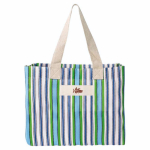 Saco de polipropileno às riscas com acabamento mate 200 g/m² cor verde quinta vista