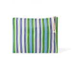 Necessaire personalizável de polipropileno com design às riscas 200 g/m² cor verde primeira vista