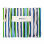 Necessaire personalizável de polipropileno com design às riscas 200 g/m² cor verde terceira vista