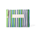 Necessaire personalizável de polipropileno com design às riscas 200 g/m² cor verde