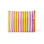 Necessaire personalizável de polipropileno com design às riscas 200 g/m² cor cor-de-rosa primeira vista