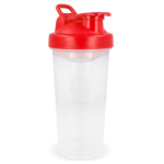 Shaker de plástico anti-fugas com inserto misturador 700 ml cor vermelho