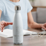 Garrafa térmica em aço inoxidável reciclado anti-derrame 500 ml cor branco segunda vista