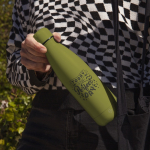 Garrafa térmica em aço inoxidável reciclado com toque suave 500 ml cor verde oliva segunda vista