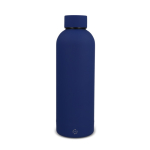 Garrafa térmica de aço inox reciclado com fecho anti-fugas 500 ml cor azul-escuro